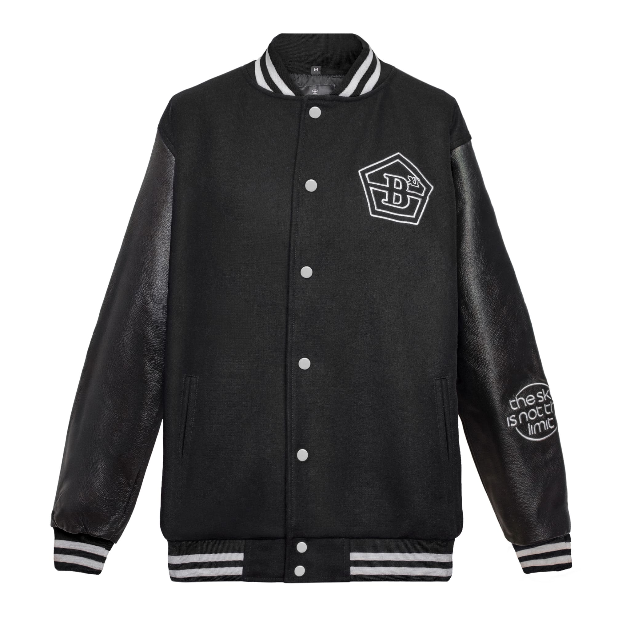 BXELEVEN Varsity College Jacket - Black