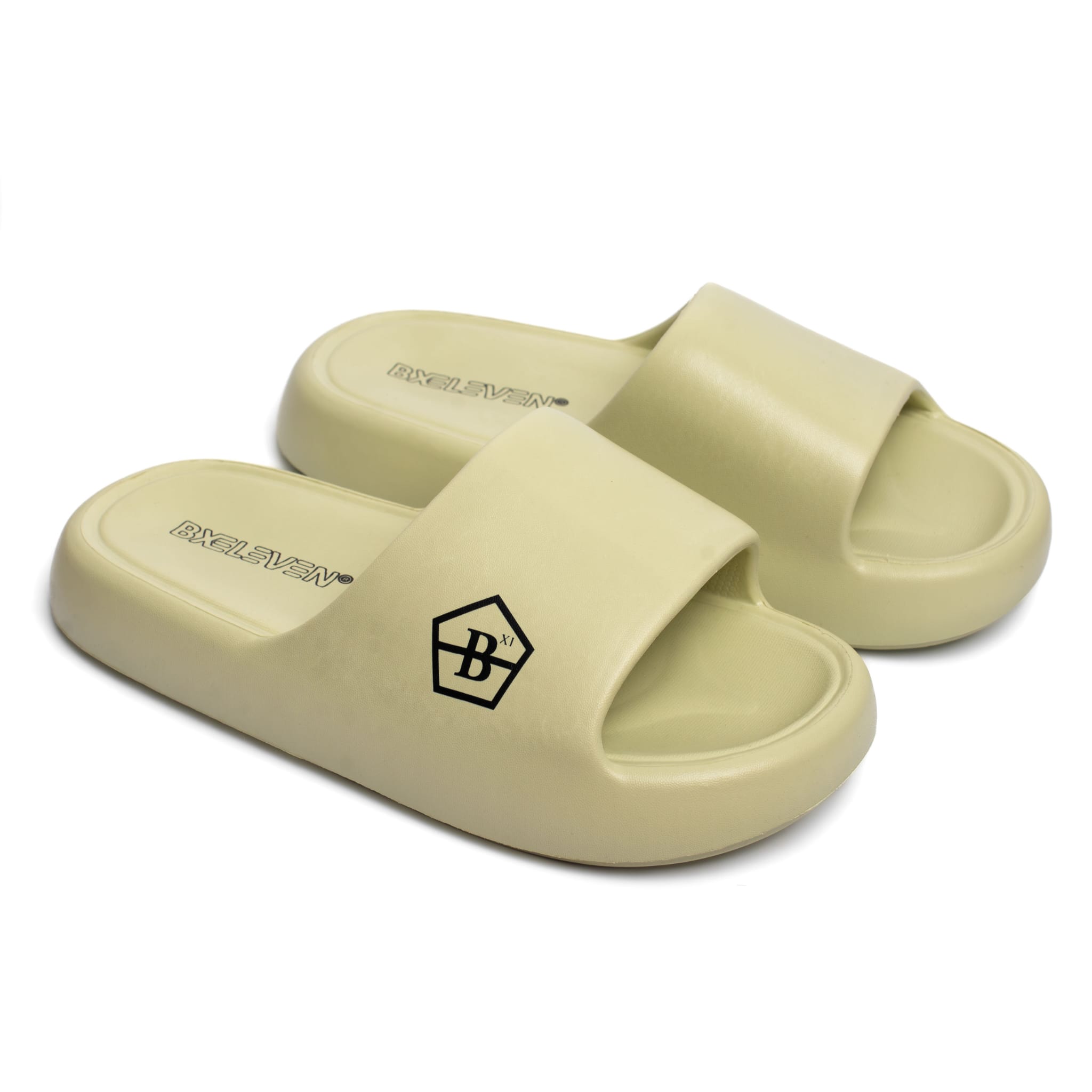 BXELEVEN Branded Sliders - Tea Green